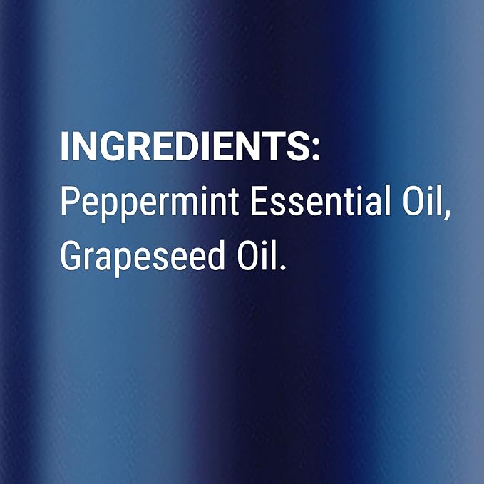 Peppermint Essential Oil Roll-On 10 ml - Pure, Natural & Prediluted Oil Blend Roller with Fresh Minty Aroma - Aromatherapy & Headache Relief - Nexon Botanics