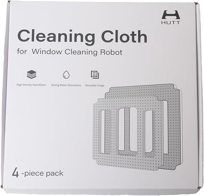 Original Cleaning Cloth, Window Cleaning Rags W9 Window Cleaning Robot, Include 4 Pieces in One Box