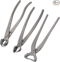 3Peice Bonsai Tool Set - 8.3 Inch High Carbon Steel Knob Concave Cutter, Bonsai Tree Plants Modeling Tools, Applying to Gardening Pruning Branches/Knobs/Tumors (210mm, Gray)