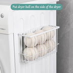 Magnetic Dryer Ball Holder, Lint Bin For Laundry Room, Wool Dryer Ball Storage Container Organizer, Metal Magnetic Laundry Organizer, Magnetic Basket, Laundry Room Organization And Storage