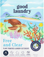 Unscented Detergent Sheets (60 Loads) – Hypoallergenic, Eco-Friendly Laundry Solution – Plastic-Free Packaging, Zero-Waste, Biodegradable – Gentle on Sensitive Skin – Based in the USA