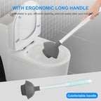 SetSail Toilet Brush Set, 3 Pack with Holder, White