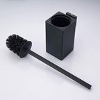 Toilet Brush Holder Black, Toilet Bowl Brush Holder Black Wall Mount Square for Bathroom