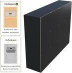 12-Cube Storage Shelf Bookcase - Wooden 3-Tier Floor Standing Open Bookshelf for Home and Office, Display Cabinet, Black