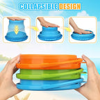 Collapsible Bucket Sandbox Kit Toys for Kids, Foldable Bucket Multi Purpose Sand Pail for Garden Planting Washing Camping Fishing, Beach Essential Travel Toys Summer Activity Fun