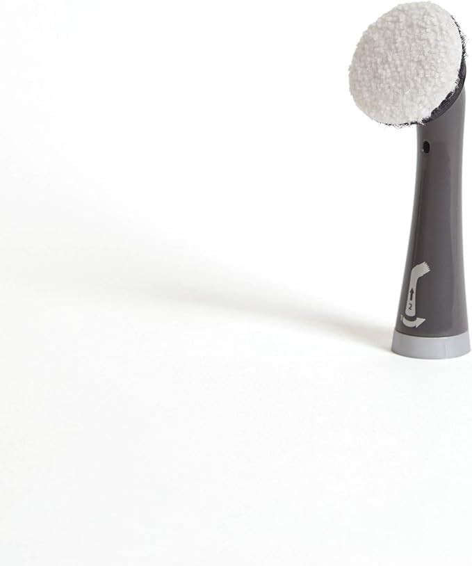 Rubbermaid Reveal Power Scrubber Attachable Soft Bristle & Velcro Head with 6 Microfiber Pads for Cordless Electric Battery Powered Scrub Brush Ideal for Shoes/Sneakers/Car Trim/Tires/Furniture