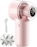 Fabric Shaver with Lint Brush, Large Lint Shaver with Digital Display, 3-Speeds Lint Remover with 6-Leaf Blades, Electric Sweater Shaver to Remove Pilling for Clothes, Furniture
