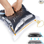 ALMING Compression Bags - Travel Accessories - 10 Pack Space Saver Bags - No Vacuum or Pump Needed - Vacuum Storage Bags for Travel Essentials - Home Packing-Organizers (Blue)