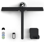 GÜTEWERK Shower Squeegee for Glass Doors, Silicone Window Squeegee, Bathroom and Glass Cleaning - Black - 11 Inch