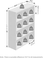 Furinno Simple Cube Storage Organizer, 12-Cube Display Shelf, Open Back Shelving Unit, Storage Shelves, Extra Thick Frame, for Organization and Storage, Living Room, Home Office, White