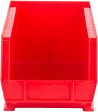 Hudson Exchange 15" x 8" x 7" (6 Pack) Plastic Stackable Storage Bin and Hanging Container, Red
