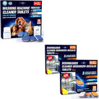 Washer & Dishwasher Cleaner Tablets - 2-in-1 Deep Cleaning for Pet Owners - Remove Pet Hair, Smells & Hard Water Build-Up - HE & Septic Safe - Scented Descaler Pods with Citric Acid - 56 Tabs, Citrus