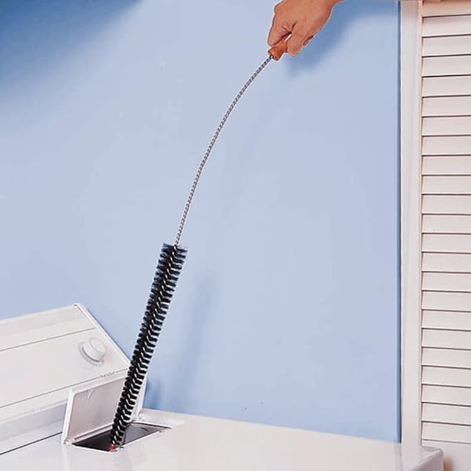 Dryer Cleaner Vent Brush, Washing Machine Brush Dryer Vent Cleaning Kit, Long Coil Brush Cleaning Tools Flexible Lint Remover(Color:Black)