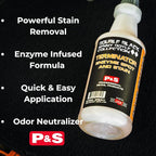 P & S Professional Detail Products Terminator Enzyme Spot & Stain Remover – Professional Upholstery & Carpet Cleaner, Eliminates Grease, Dirt, Protein-Based Stains, Fresh Scent - 1 Gallon