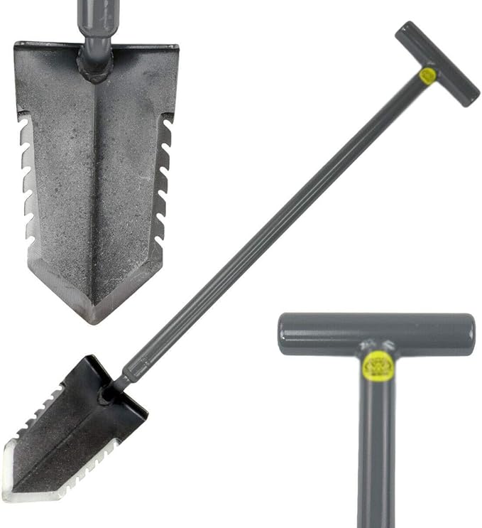 Lesche T- Handle 31" Heavy Duty Metal Detector Shovel Double Serrated Blade