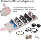 Kenpal Sunglasses Storage Organizer Holder Foldable Travel Case with 5 Slot Compartments for Multiple Glasses