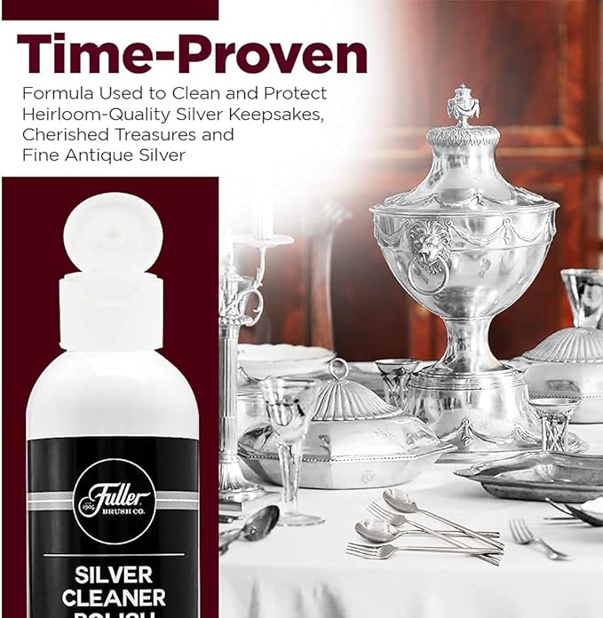 Fuller Brush Silver Cleaner Polish, Removes Tarnish & Prevents Future Buildup, Safe for Silver Plate, Sterling, Chrome, Antique Silver, 2-Pack