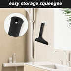 NEWISHTOOL Bathroom Shower Squeegee 5.9 Inch Soft Silicone Blade for Shower Glass Door Mirrors, Car Windshield, Kitchen Countertops Cleaning and Water Removal with Hanging Hole