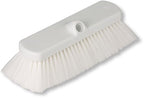 SPARTA 41278EC02 Flo-Thru Plastic Wall Scrub Brush, Equipment Brush With Soft Nylex Bristles For Industrial Kitchens, Hospitals, Commercial Cleaning, 4 Inches, White