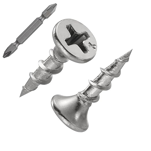 (454 pcs)#8X5/8 410 Stainless Steel Fastener Drywall Screws-Phillips with coarse Threaded tip, Black, Suitable for Drywall Slate, Wood, etc.(1 pounds)