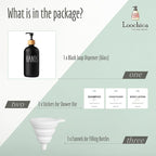 Black Glass Kitchen Soap Dispenser, Detergent Dispenser or Hands Soap Dispenser for Kitchen Sink, Black Soap Dispenser, Modern Farmhouse Decor Dish Soap Pump for Kitchen Organization