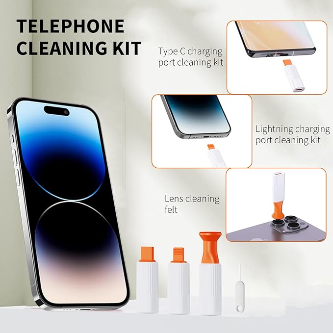 Keyboard Cleaning Kit All in 1 Keyboard Cleaner,Laptop Computer Screen Cleaning Brush, Cleaning Pen for Airpods, Gaming PC Accessories Electronics Clean Tool,Cleaning Kit for iPhone/iPad/Monitor