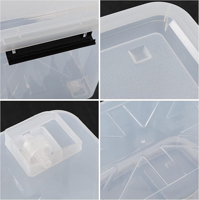 Jekiyo 50 Liter Clear Storage Bin on Wheels, Large Plastic Latching Box, 6 Pack