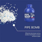 Multi-purpose Drain Cleaner, 10.6oz Powerful Sink and Drain Cleaner, Professional Strength Pipe Dredging Formula for Kitchen Sinks, Shower Drains, Tubs, Dissolves Blockages (2pcs)