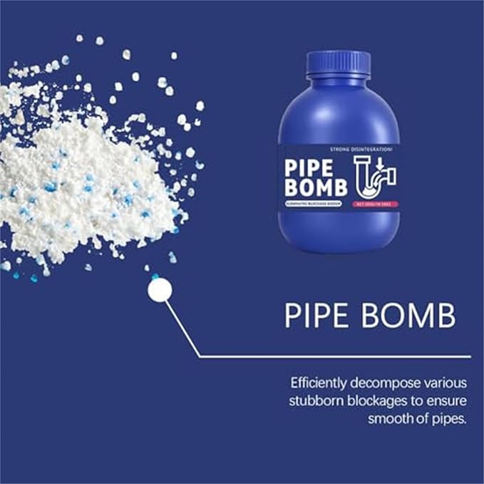 Multi-purpose Drain Cleaner, 10.6oz Powerful Sink and Drain Cleaner, Professional Strength Pipe Dredging Formula for Kitchen Sinks, Shower Drains, Tubs, Dissolves Blockages (2pcs)