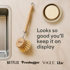 Vove Dish Soap Bundle, 2 Bars, 2 Bamboo & Sisal Scrub Brushes, 1 Ceramic Cup - Plant-Based Coconut Oil Soap with Citrus Essential Oils, FSC-Certified Bamboo, Plastic-Free, Zero-Waste Cleaning Set