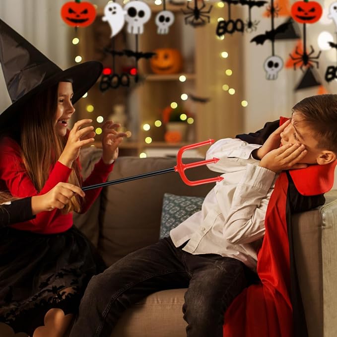 Toyvian Novelties Pitchfork Pitch Fork Halloween Costumes Trident Costumes Fancy Dress Accessory Red Pitchfork Halloween Decoration Costumes Pitchfork Costume Devil Child Makeup