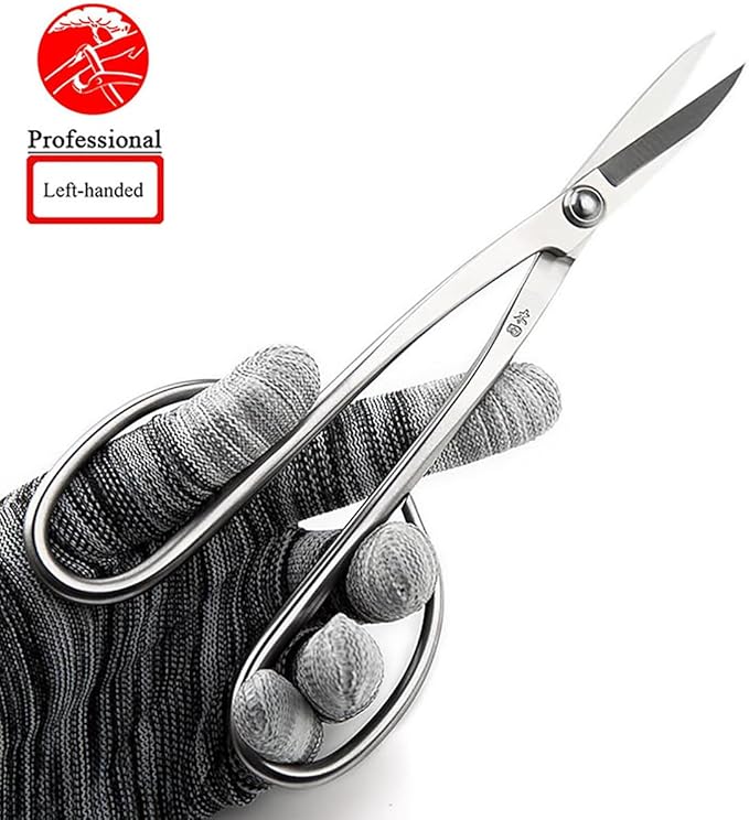 Left-handed Bonsai Scissors Professional Grade Bonsai Shears Alloy Steel Bonsai Tools Equip With Tool Bag (MT-LBS-210L)