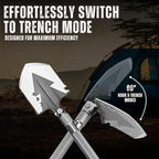 Shovel 13 in 1 Multi-Tool with a Wire Cutter, Wood Cut, Wood Saw, Screwdriver, Fire Starter, and Other Great Features (Charcoal Grey)