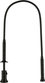 24.4 in Claw Grabber Tool,Bendable Hose Reacher Pickup with LED Light,4 Claw Picking Tool for Garbage Litter Pick Home Sink Drain and Metal Small Items. (Black)