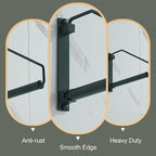 NEWRAIN Folding Clothes Hanger Rack, Wall Mounted Laundry Racks for Drying Clothes,Swing Clothing Hanging System Drying Closet Storage Organizer Black