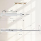 Supforce 16.5" Valet Rod for Closet Pull Out, Retractable Slide Out Valet Rod Closet Organization, Aluminum Valet Clothing Hanger Rods Perfect for Suits, Freshly Pressed Clothes, Polished Chrome