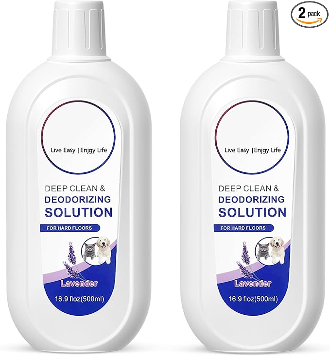 2 Pack Floor Cleaning Solution for Tineco, Lavender Scent, Deep Cleans Multiple Hard Floors for iFLOOR Series, FLOOR ONE S3 / S5 / S6 / S7 / S9 Artist Series Wet Dry Vacuum (33.8 OZ)