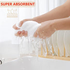 Homaxy 100% Cotton Waffle Weave Kitchen Dish Cloths, Ultra Soft Absorbent Quick Drying Dish Towels, 12 x 12 Inches, 6-Pack, White