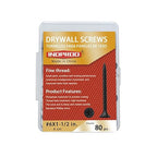 #6 x 1-1/2" Fine Thread Drywall Screw with Phillips Bugle Head, Black Phosphate Coated, Sharp Point, High Strength Quick Self Self Tapping Screw for Drywall Sheetrock, Wood and More, 80Pcs