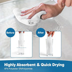 Orighty Microfiber Cleaning Cloths, 75 Sheets Shop Towels, Reusable Paper Towels Shop Rags, Washable Microfiber Towel Roll Cleaning Rags for Cars, House, Kitchen, 11.5’’ x 11.5’’, White