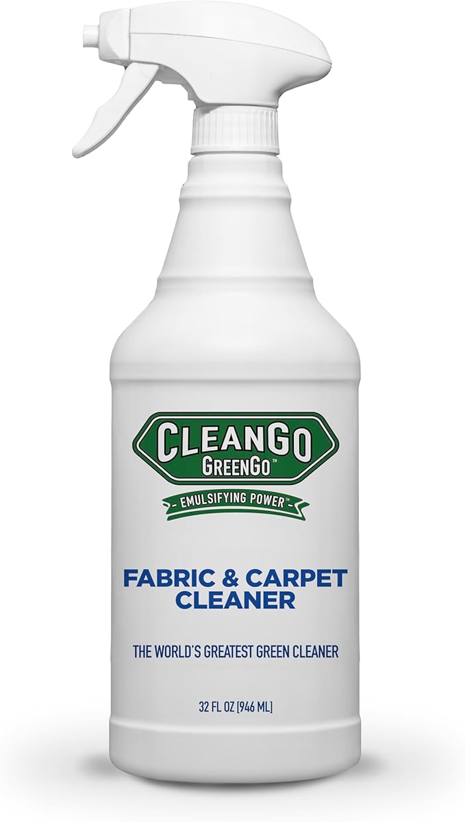 Fabric & Carpet - Non-Toxic Upholstery Carpet Spot Cleaner and Stain Remover for Grease Red Wine Blood and Pet Stains. Eco-Friendly 32 Oz Spray Bottle!