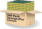 300 Pack Kitchen Cleaning Sponges, Eco Non-Scratch for Dish,Scrub Sponges.