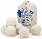Handy Laundry Wool Dryer Balls - 2.5 Inch - Natural Fabric Softener, Reusable, Reduces Clothing Wrinkles and Saves Drying Time, Better Alternative to Plastic Balls and Liquid Softener (6-Pack)