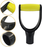 Shovel D Grip Handle, 32mm Inner Diameter Plastic Spade Handle for Digging Raking Tools(Yellow)
