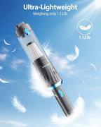 Handheld Vacuum Cordless 15000PA Car Vacuum 3-in-1 Hand Held Vacuums 1.1 Pounds Hand Vac Cordless Rechargeable One-Touch Empty for Cleaning Cars Offices Homes Pet Hair and Dust (Blue)