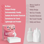 YCUO Eco Laundry Detergent Sheets - 80 Loads, Hypoallergenic Dryer Sheets with Berry Odor, Travel Laundry Detergent for Camping Vacation Cruise Trip College Dorm