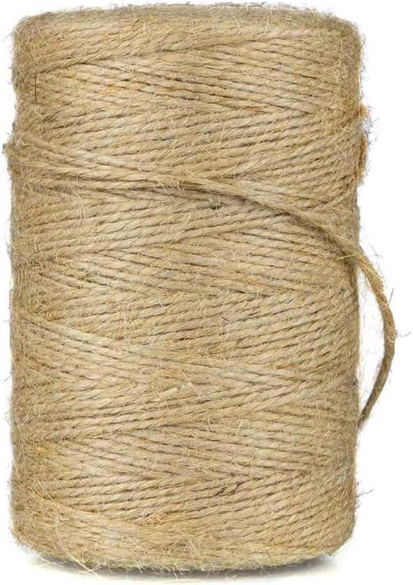 Natural Jute Twine 2mm 328ft String Rope for Crafts Wrapping Packing Wedding Gift Decor Brown Hemp Garden Home Decor 2mm 328ft Natur