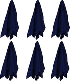 DG Collections 100% Cotton Flour Sack Towels – 12 Pack, 27x27 Inches, Navy, Lint-Free, Pre-Washed, Hemmed Edges – Reusable Kitchen Towels for Cleaning, Embroidery, Printing & Crafts - Navy