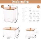 4 Pack Laundry Pods Container,Clear Dryer Sheet Holder & Laundry Room Organization and Storage with Lids, Scoops & Labels for Laundry Detergent, Powder, Dryer Balls, Beads (Clear)