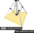 Outdoor Drying Rack with 4-arm Telescopic Aluminum Drying Rack Fixed with Ground Nails, 28 Drying Ropes, 65 Feet Large Capacity Windproof Rotating Umbrella Style Clothes Drying Rack